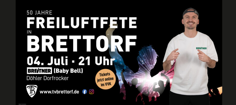 50 Jahre Freiluftfete: TVB holt Party-Star Breitner am 4. Juli nach Brettorf